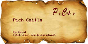 Pich Csilla névjegykártya